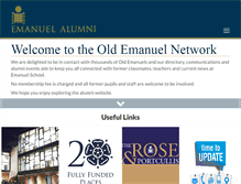 Tablet Screenshot of emanuelalumni.org.uk